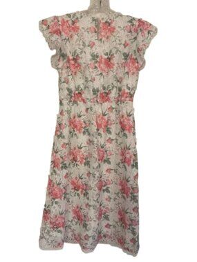 Roolee Lace Eyelet Floral Dress Size Small